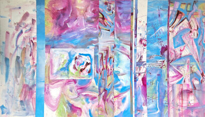 Out of the English Grey 7 - Play (Part of a series of 7) - a Paint Artowrk by eva maria radlherr